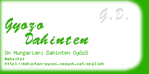 gyozo dahinten business card